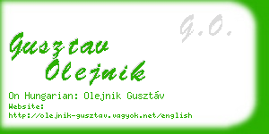 gusztav olejnik business card